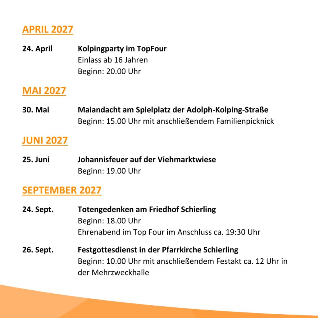 100 Jahre Kolpingsfamilie Schierling