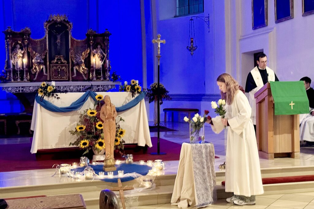 Ein Strauß Rosen für Maria